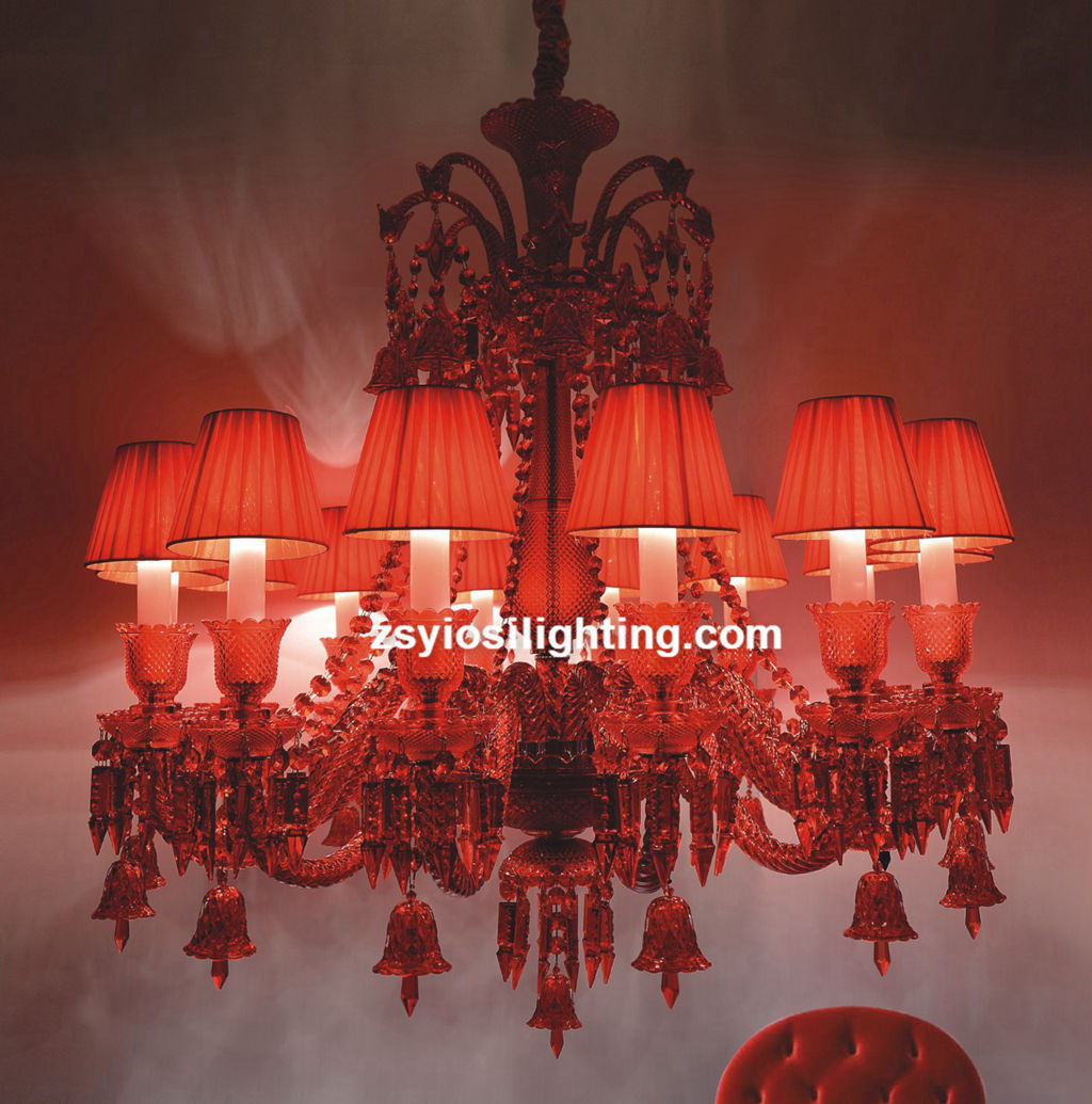 Baccarat chandelier discount red crystal
