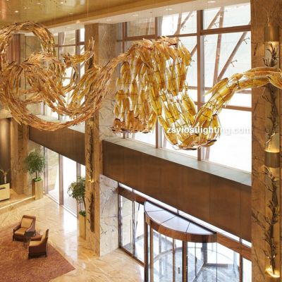 YLJ0006 _ Art Glass Chandelier _ Project Chandeliers_Zhongshan Yiosi